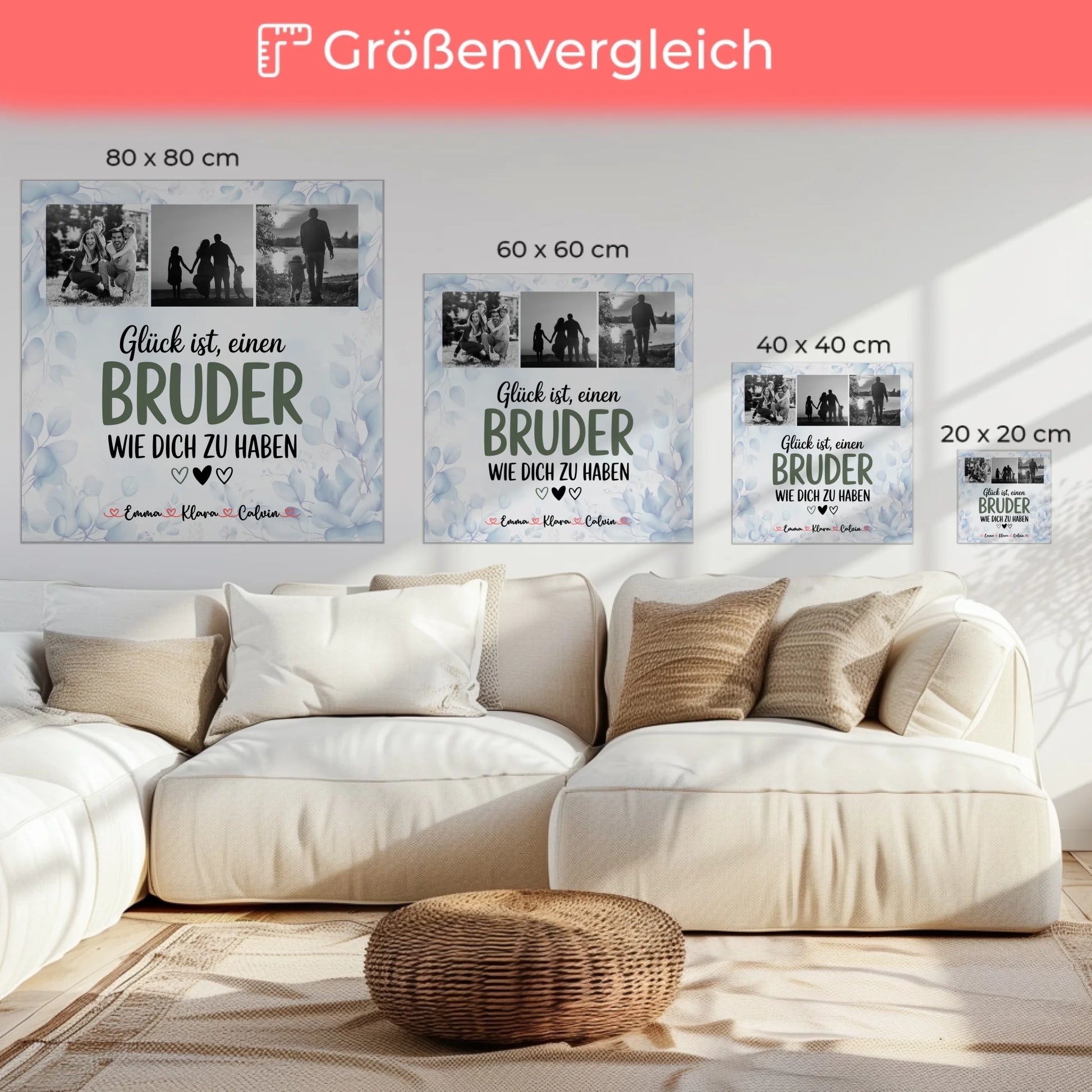 Personalisierte Leinwand Collagen Erstellen Fotocollage Bruder Glück Ist Einen Bruder Wie Dich Zu Haben 6