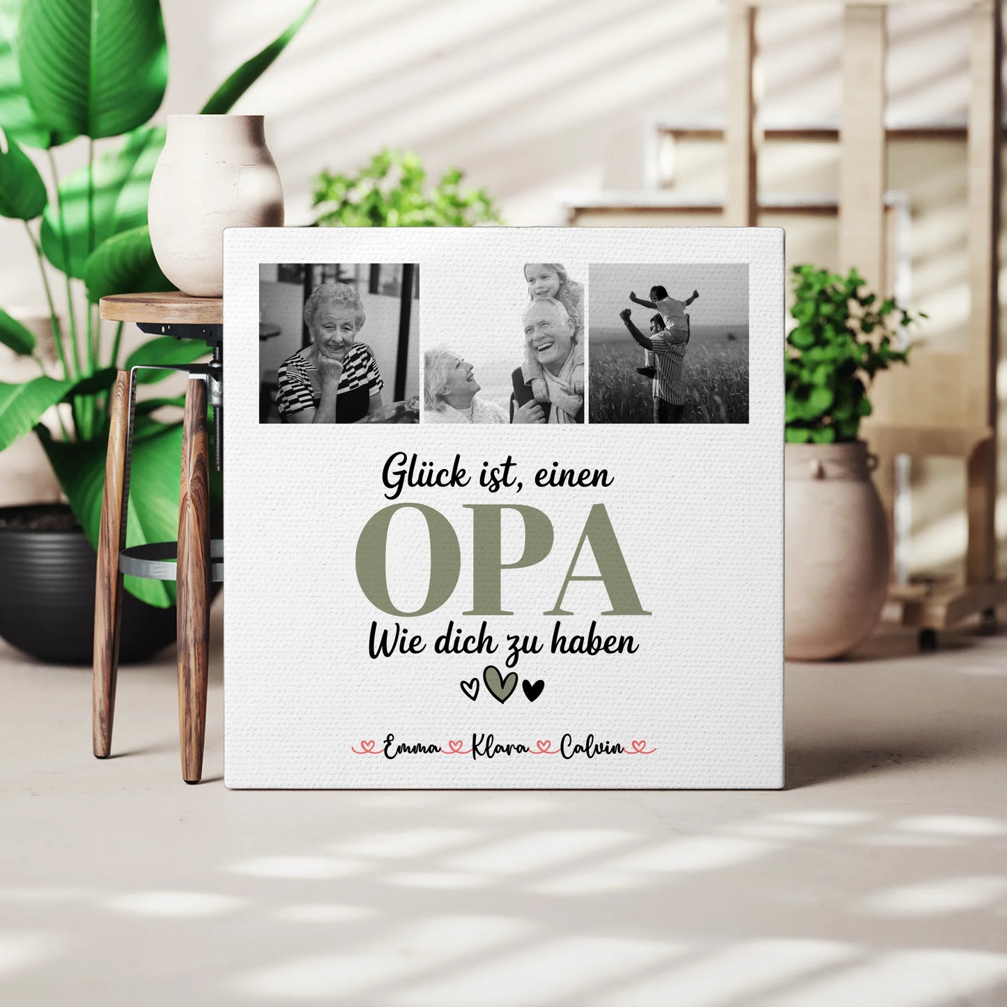 Personalisierte Fotocollage Großes Bild Aus Vielen Kleinen Für Opa Glück Ist Einen Opa Wie Dich Zu Haben 3