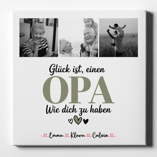 Personalisierte Fotocollage Großes Bild Aus Vielen Kleinen Für Opa Glück Ist Einen Opa Wie Dich Zu Haben 1