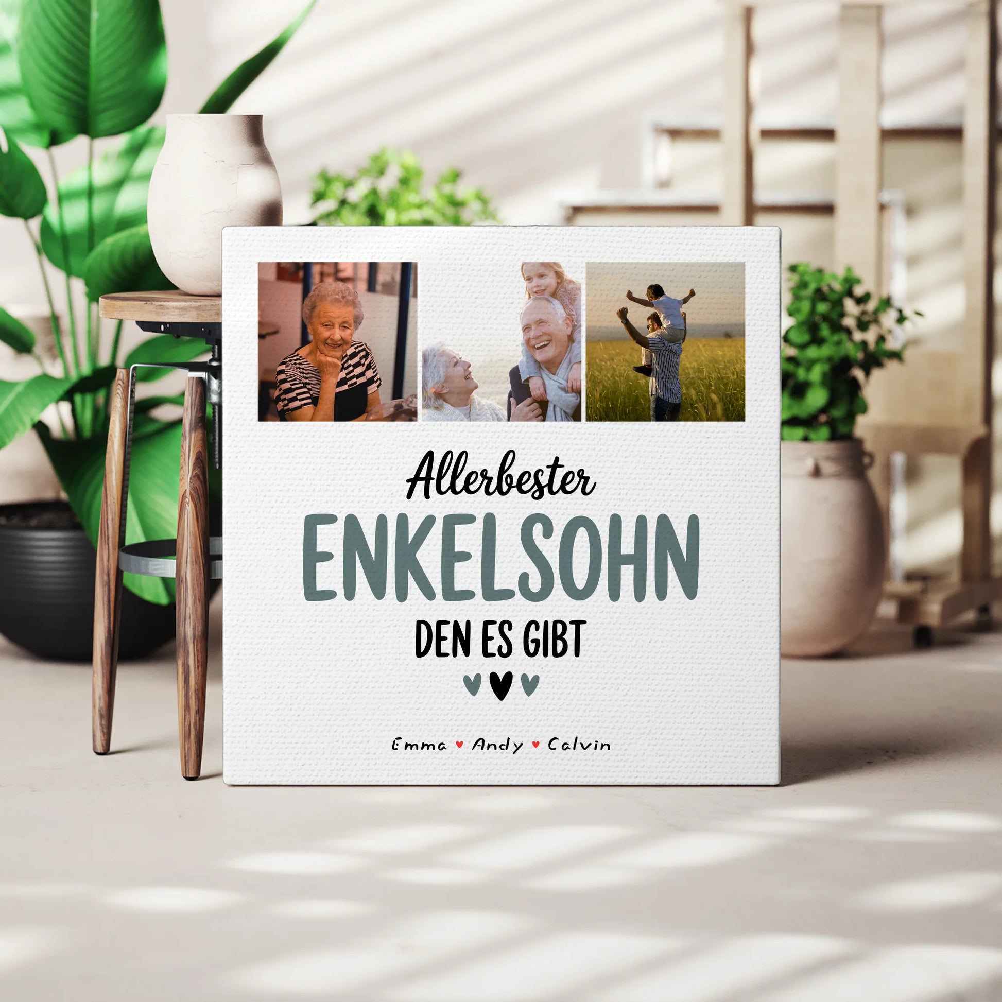 Wandbild Fotocollage Geschenk Fotocollage Enkelsohn Allerbester Enkelsohn Den Es Gibt 3