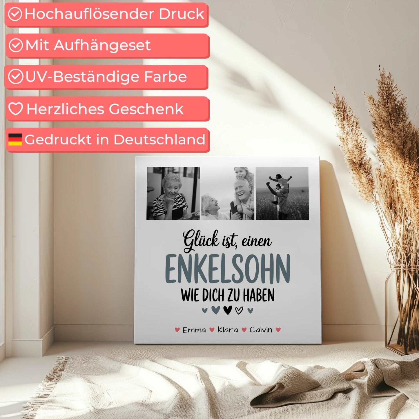 Leinwand Collagen Erstellen Fotocollage Enkelsohn Glück Ist einen Enkelsohn Wie Dich Zu Haben 5