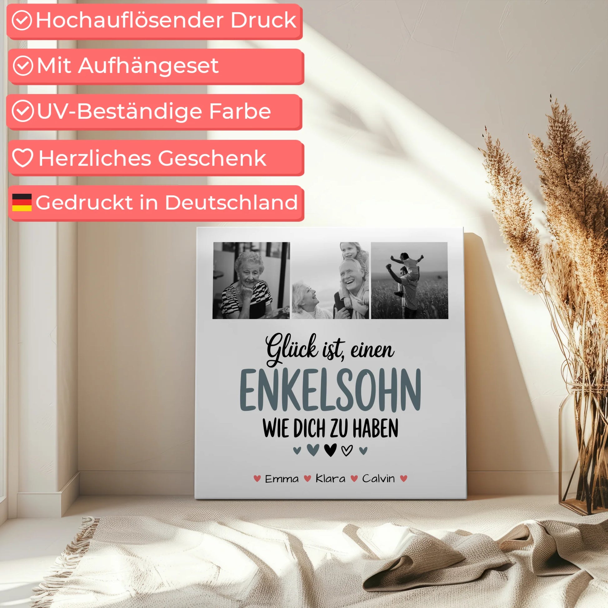 Leinwand Collagen Erstellen Fotocollage Enkelsohn Glück Ist einen Enkelsohn Wie Dich Zu Haben 5