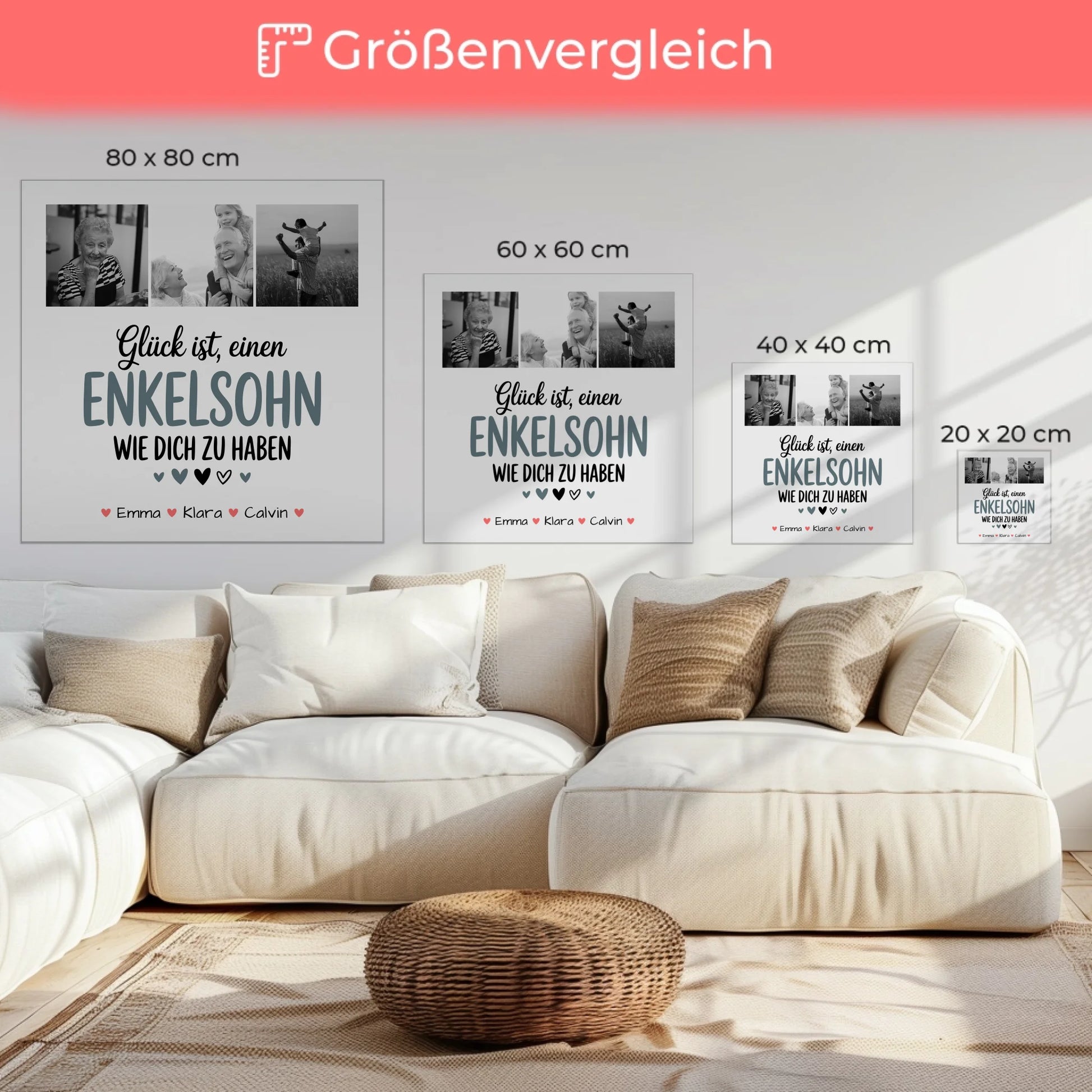 Leinwand Collagen Erstellen Fotocollage Enkelsohn Glück Ist einen Enkelsohn Wie Dich Zu Haben 6