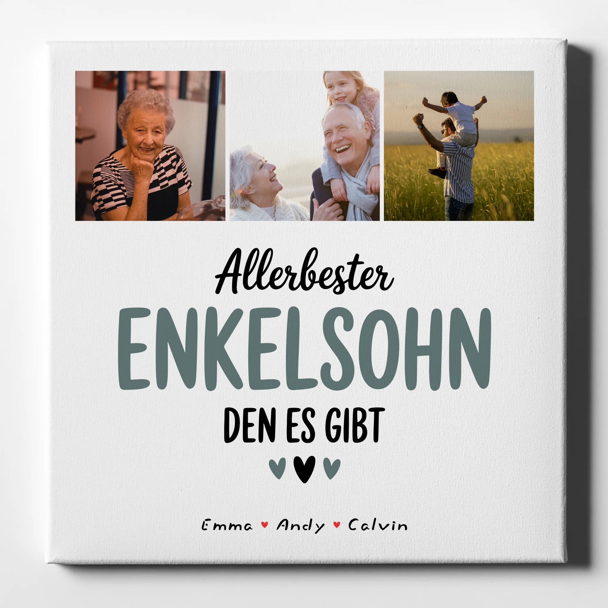 Wandbild Fotocollage Geschenk Fotocollage Enkelsohn Allerbester Enkelsohn Den Es Gibt 1