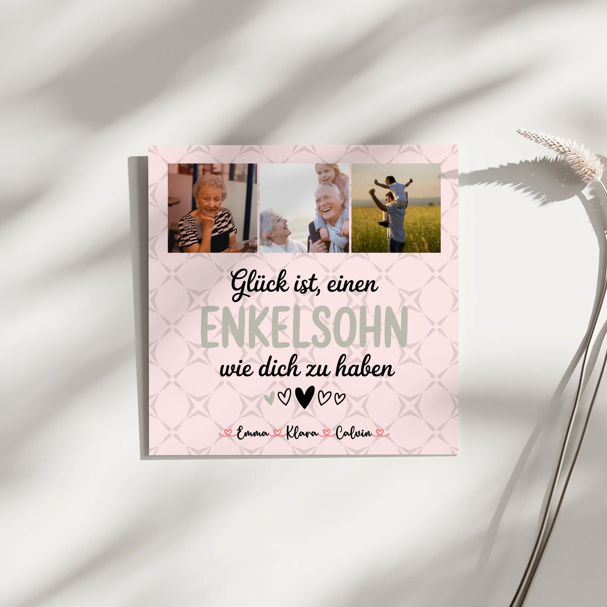 Wandbild Fotocollage für Enkelsohn Glück Ist Einen Enkelsohn Wie Dich Zu Haben 4