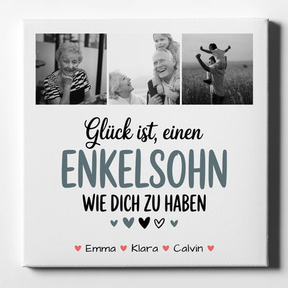 Leinwand Collagen Erstellen Fotocollage Enkelsohn Glück Ist einen Enkelsohn Wie Dich Zu Haben 1
