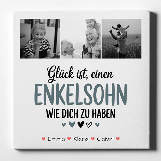 Leinwand Collagen Erstellen Fotocollage Enkelsohn Glück Ist einen Enkelsohn Wie Dich Zu Haben 1