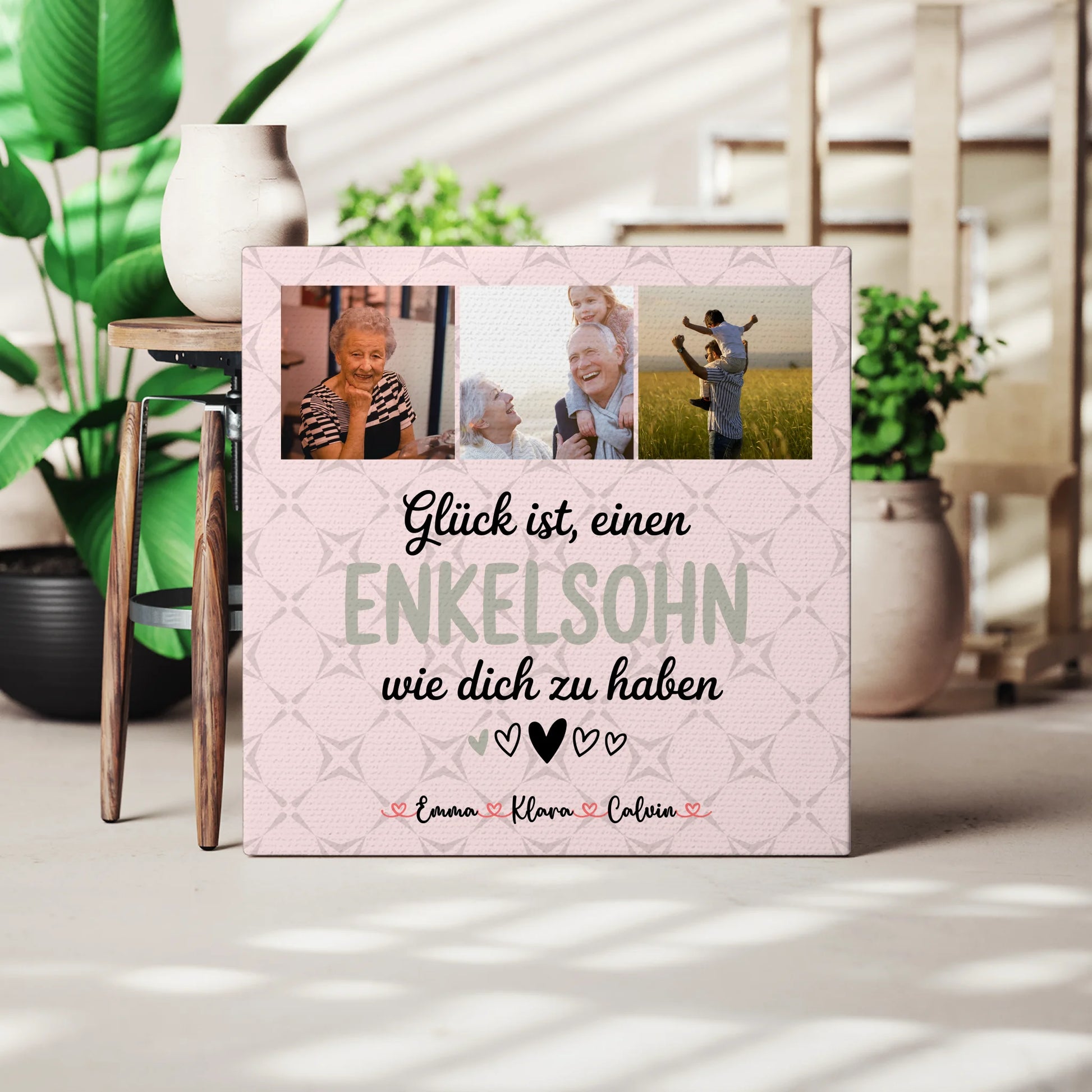 Wandbild Fotocollage für Enkelsohn Glück Ist Einen Enkelsohn Wie Dich Zu Haben 3