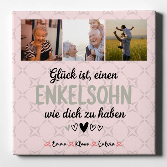 Wandbild Fotocollage für Enkelsohn Glück Ist Einen Enkelsohn Wie Dich Zu Haben 1