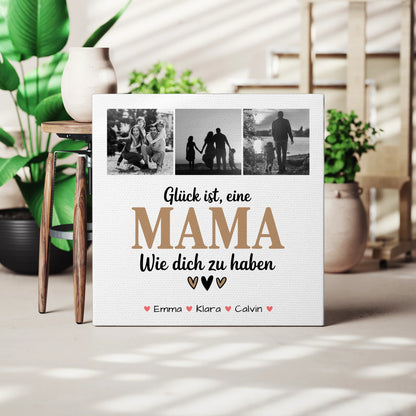 Leinwand Mama Fotocollage Mama Glück Ist eine Mama Wie Dich Zu Haben Geschenk 3