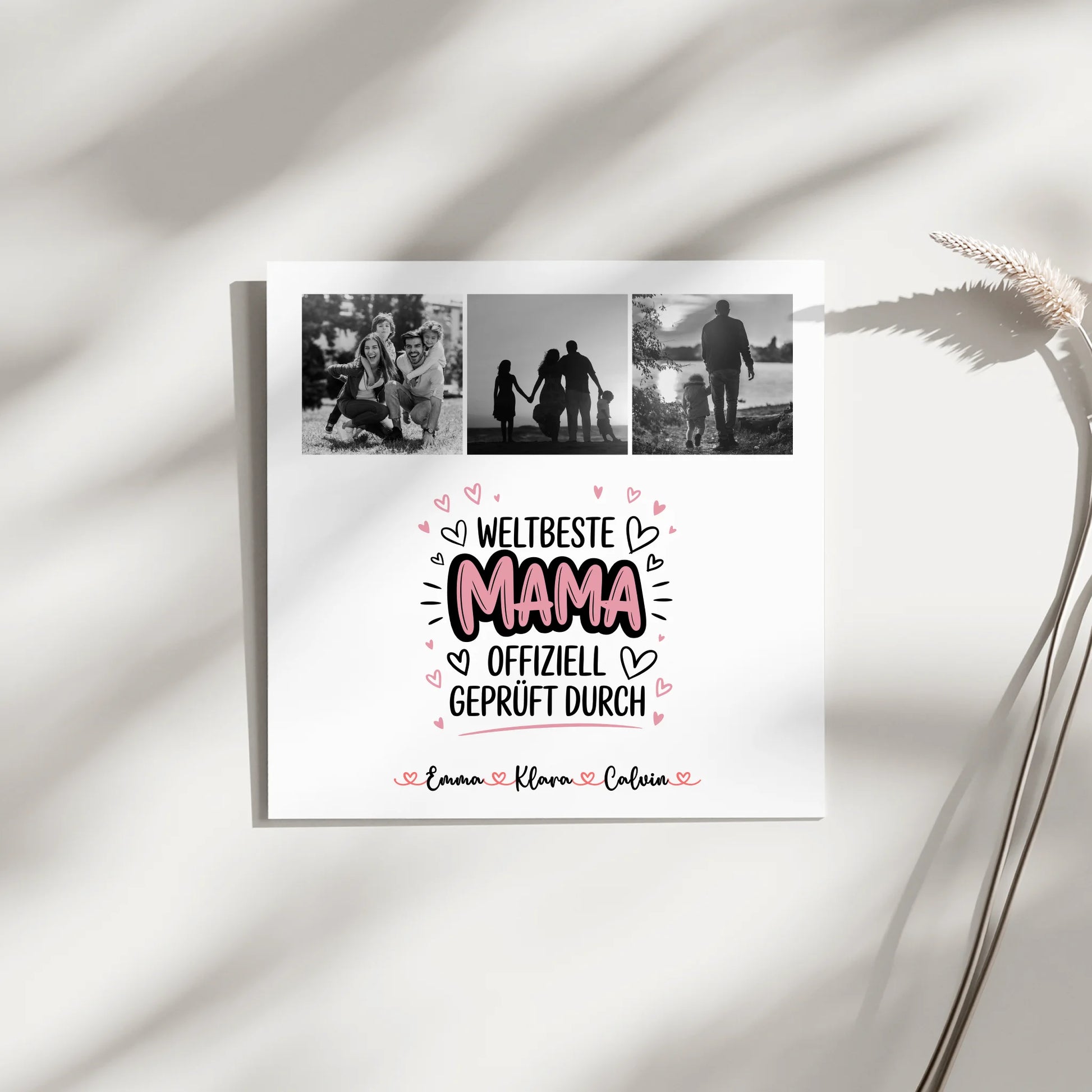 Mama Leinwand mit Fotocollage Mama Weltbeste Mama Offiziell Geprüft Durch 4