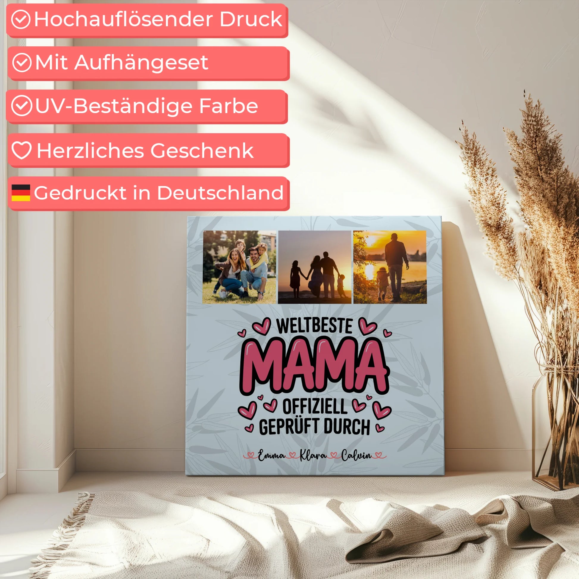 Leinwand Für Mama Fotocollage für Mama Weltbeste Mama Offiziell Geprüft Durch Geschenk 5