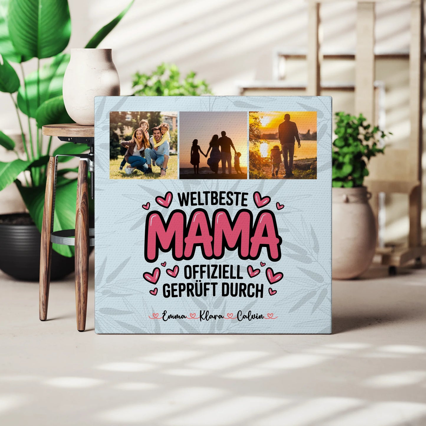 Leinwand Für Mama Fotocollage für Mama Weltbeste Mama Offiziell Geprüft Durch Geschenk 3