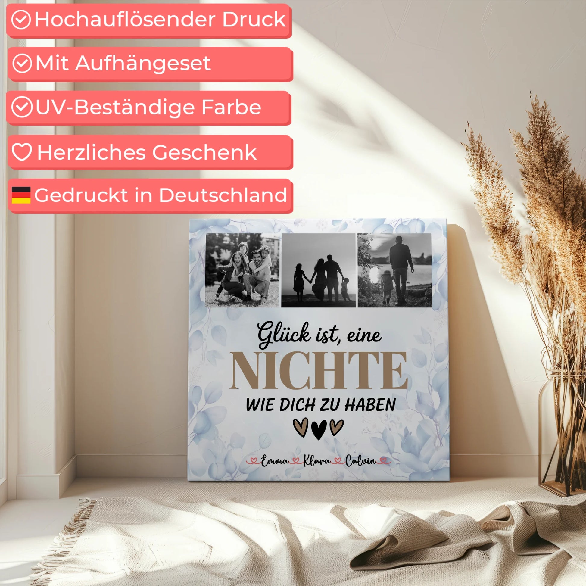 Leinwand Personalisiert Fotocollage Nichte Glück Ist eine Nichte Wie Dich Zu Haben Geschenk 5