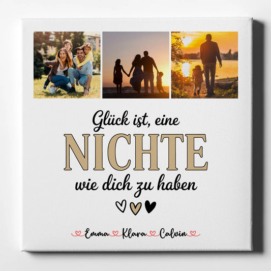 Wandbild Fotocollage für Nichte Glück Ist eine Nichte Wie Dich Zu Haben 1