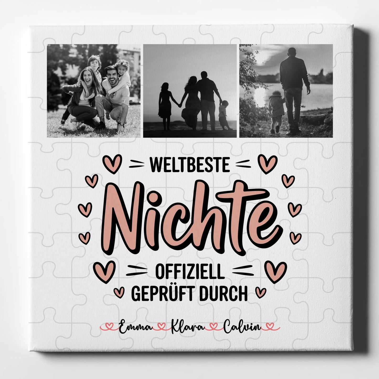 Leinwand Wandbild Nichte Fotocollage Weltbeste Nichte Offiziell Geprüft Durch 1