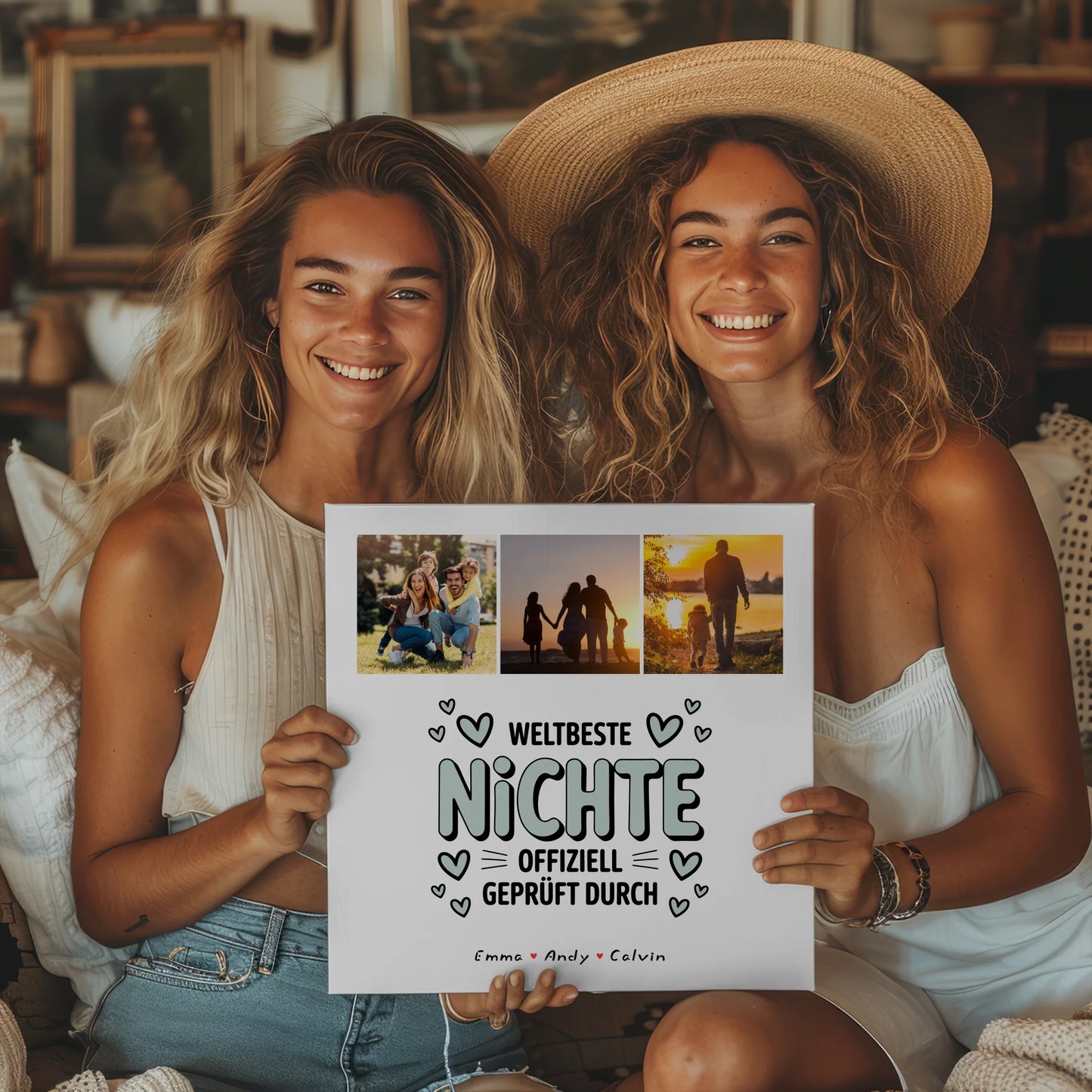 Wandbild Fotocollage Geschenk Fotocollage Nichte Weltbeste Nichte Offiziell Geprüft Durch 2