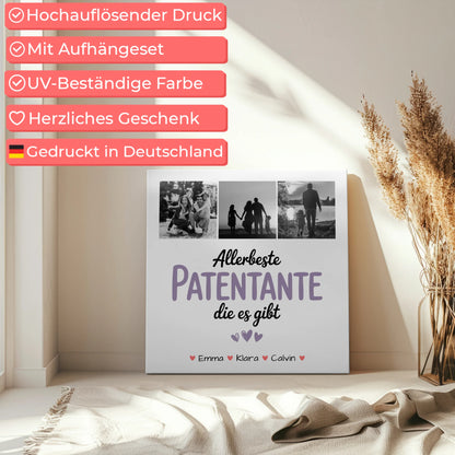 Fotocollage Großes Bild Aus Vielen Kleinen Patentante Allerbeste Patentante Die Es Gibt Personalisiertes Geschenk 5
