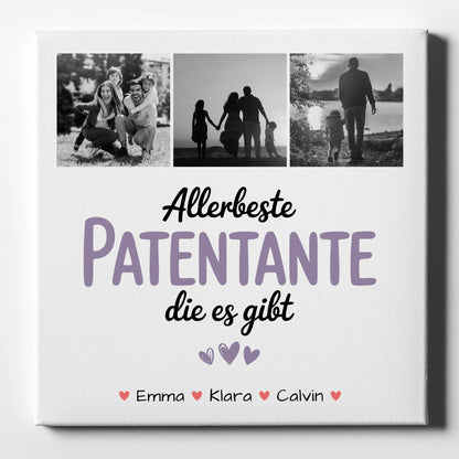 Fotocollage Großes Bild Aus Vielen Kleinen Patentante Allerbeste Patentante Die Es Gibt Personalisiertes Geschenk 1