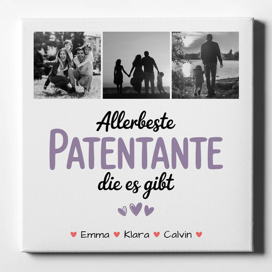 Fotocollage Großes Bild Aus Vielen Kleinen Patentante Allerbeste Patentante Die Es Gibt Personalisiertes Geschenk 1