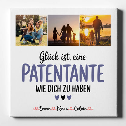 Personalisierte Leinwand Wandbild Fotocollage für Patentante Glück Ist eine Patentante Wie Dich Zu Haben 1