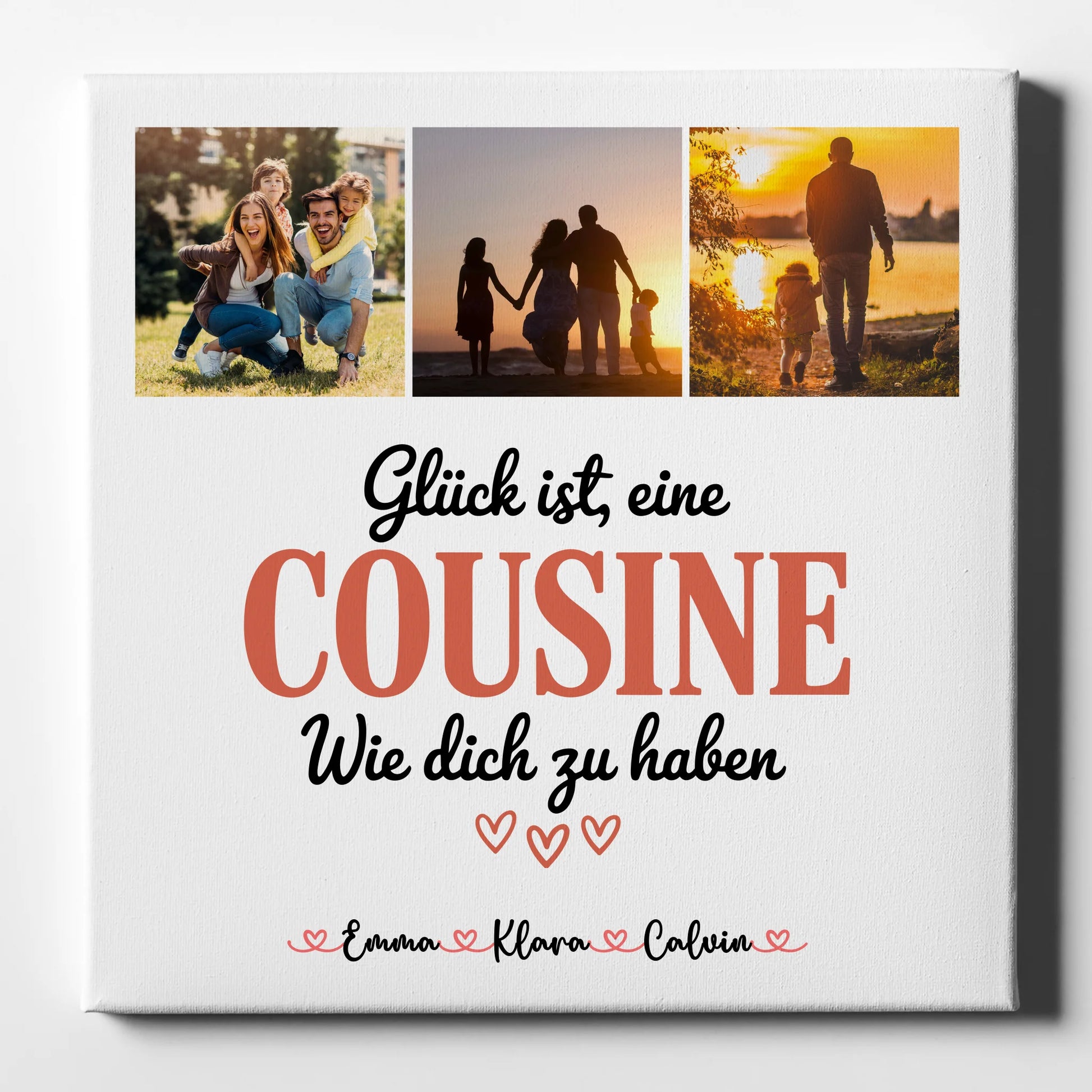 Leinwand Wandbild Fotocollage für Cousine Glück Ist eine Cousine Wie Dich Zu Haben Geschenk 1
