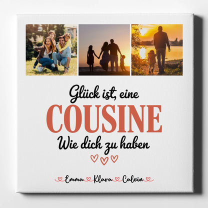 Leinwand Wandbild Fotocollage für Cousine Glück Ist eine Cousine Wie Dich Zu Haben Geschenk 1