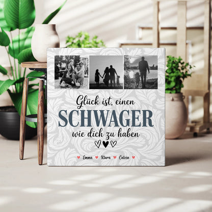 Leinwand Bild Schwager Fotocollage Glück Ist eine Schwager Wie Dich Zu Haben personalisiertes Geschenk 3