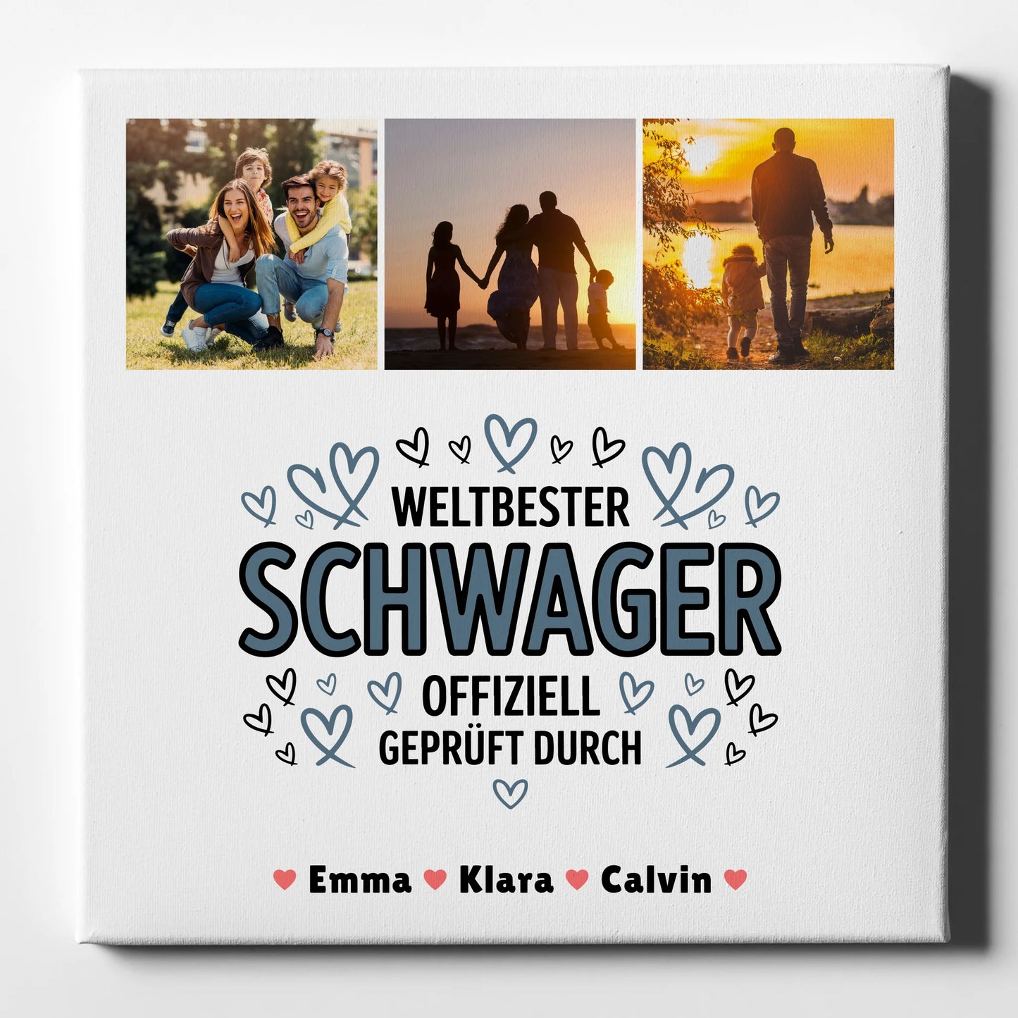 Wandbild Fotocollage Geschenk Fotocollage Schwager Weltbester Schwager Offiziell Geprüft Durch 1