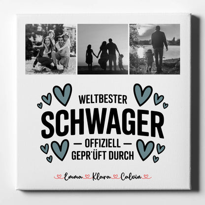 Fotocollage Großes Bild Aus Vielen Kleinen für Schwager Weltbester Schwager Offiziell Geprüft Durch 1