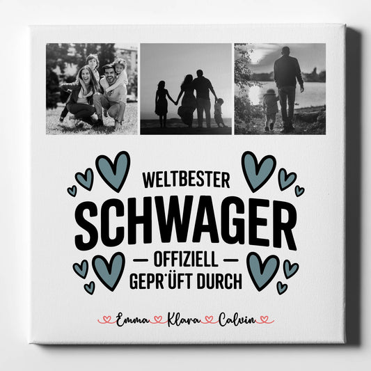 Fotocollage Großes Bild Aus Vielen Kleinen für Schwager Weltbester Schwager Offiziell Geprüft Durch 1