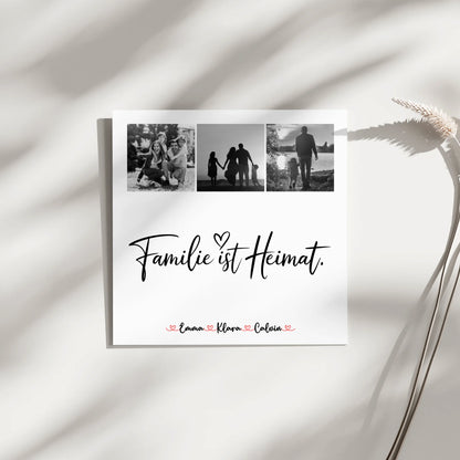Familienbild Personalisiert Leinwand Fotocollage Familie Familie Ist Heimat Geschenkidee 4
