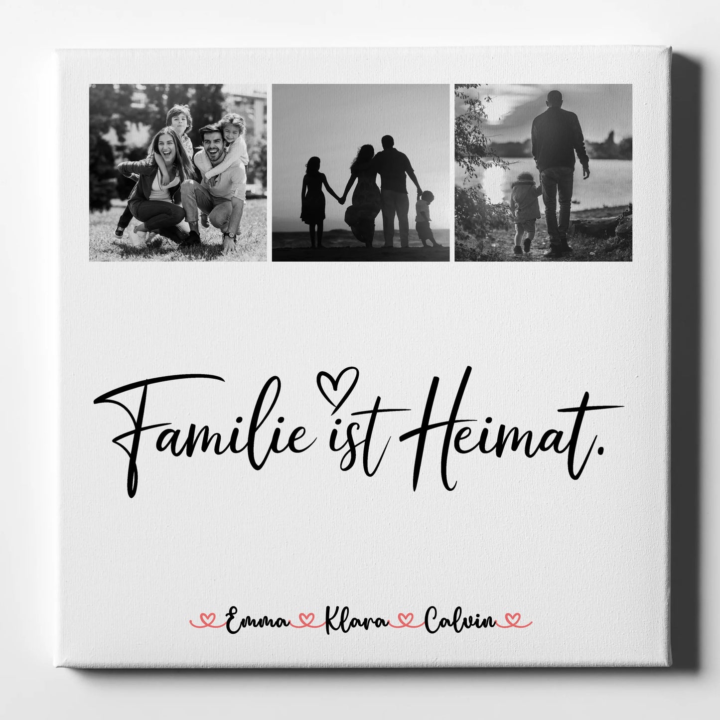Familienbild Personalisiert Leinwand Fotocollage Familie Familie Ist Heimat Geschenkidee 1