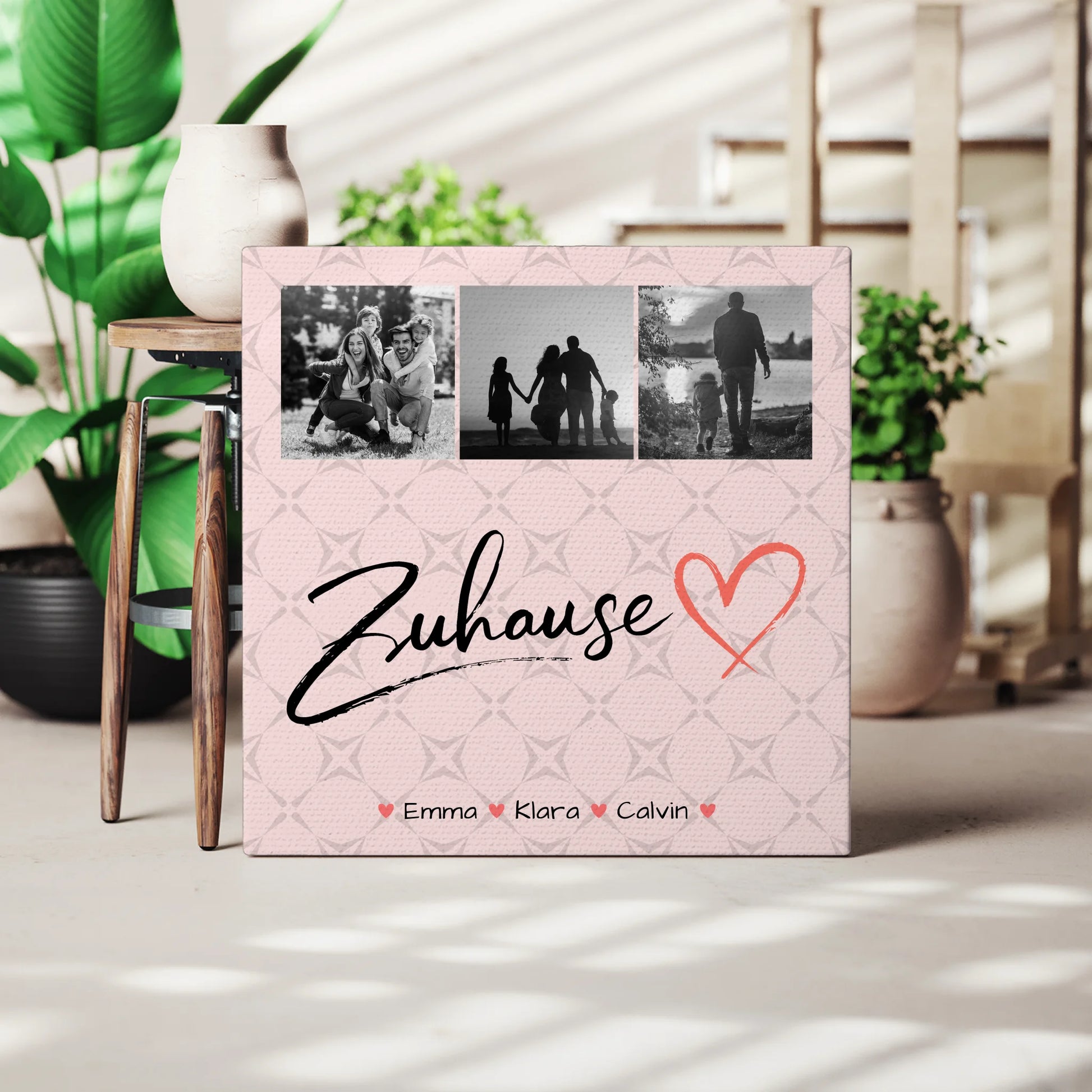 Familienbild Personalisiert Fotocollage Familie als Wanddeko für Zuhause 3