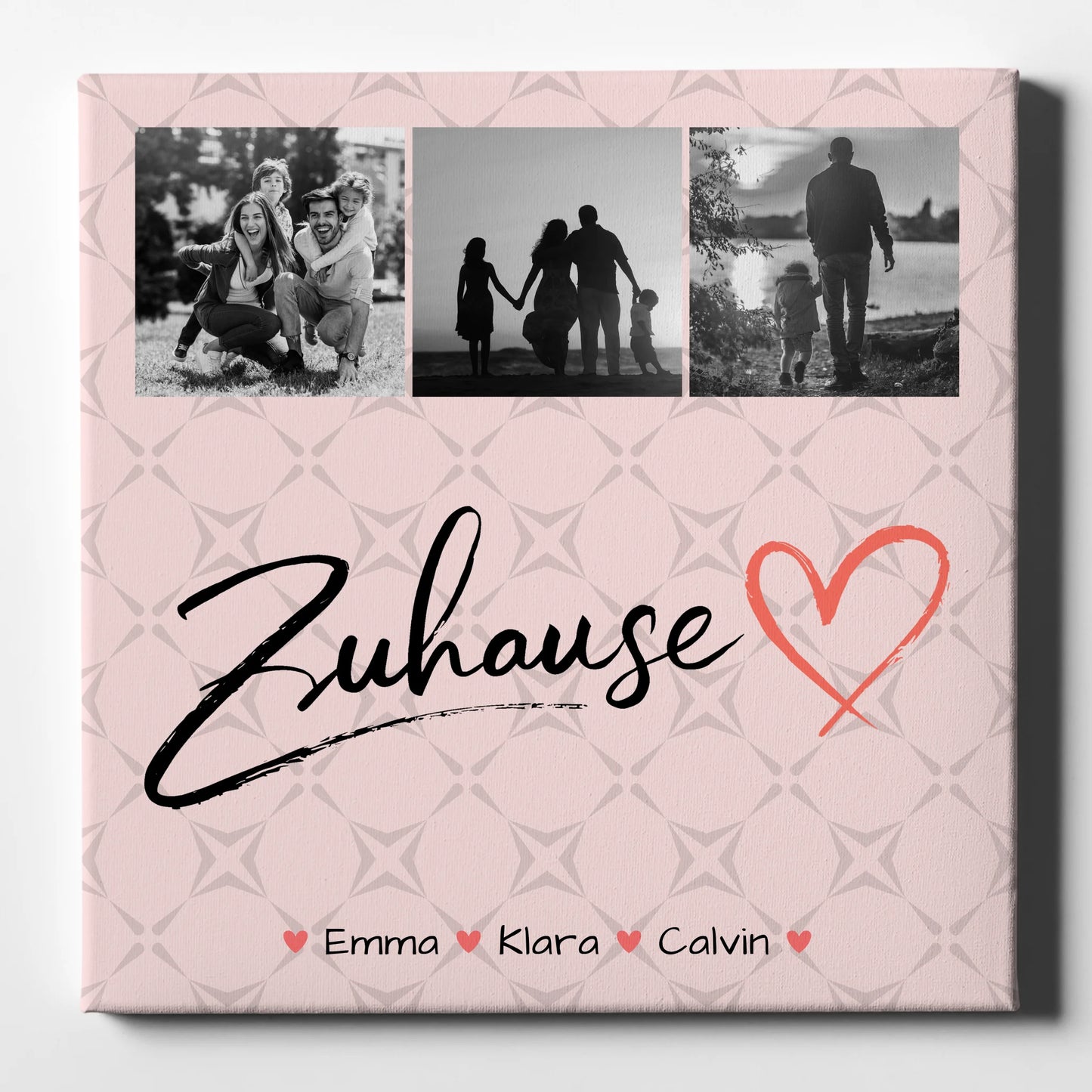 Familienbild Personalisiert Fotocollage Familie als Wanddeko für Zuhause 1