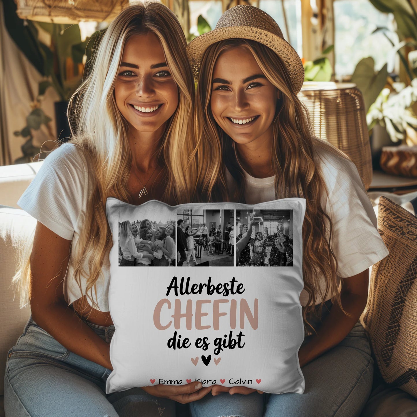 Personalisierte Geschenke mit Namen Kissen Fotocollage Chefin Allerbeste Chefin Die Es Gibt 3