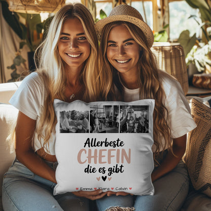 Personalisierte Geschenke mit Namen Kissen Fotocollage Chefin Allerbeste Chefin Die Es Gibt 8