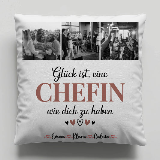 Kissen Mit Namen Chefin Fotocollage Glück Ist eine Chefin Wie Dich Zu Haben personalisiert 1