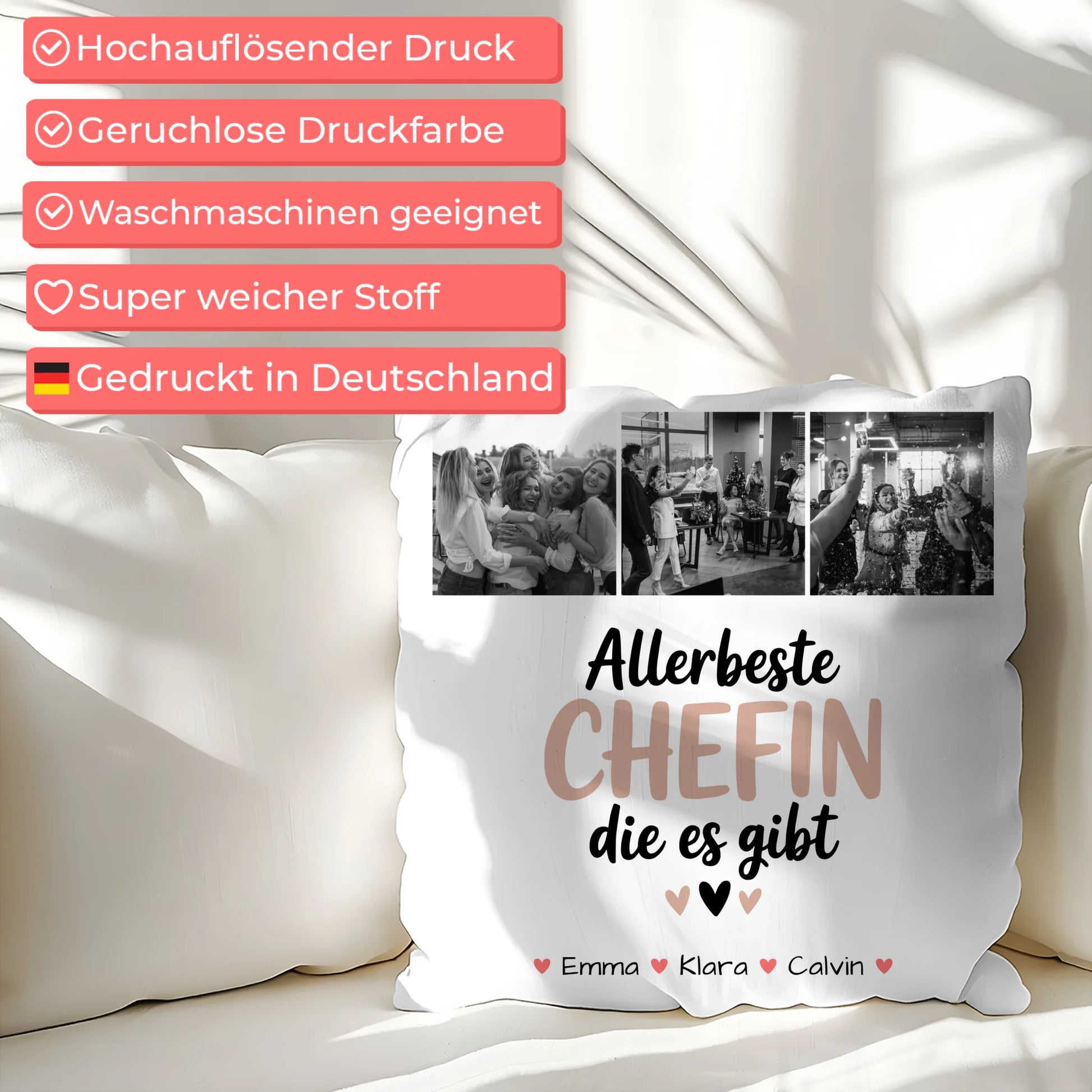 Personalisierte Geschenke mit Namen Kissen Fotocollage Chefin Allerbeste Chefin Die Es Gibt 7