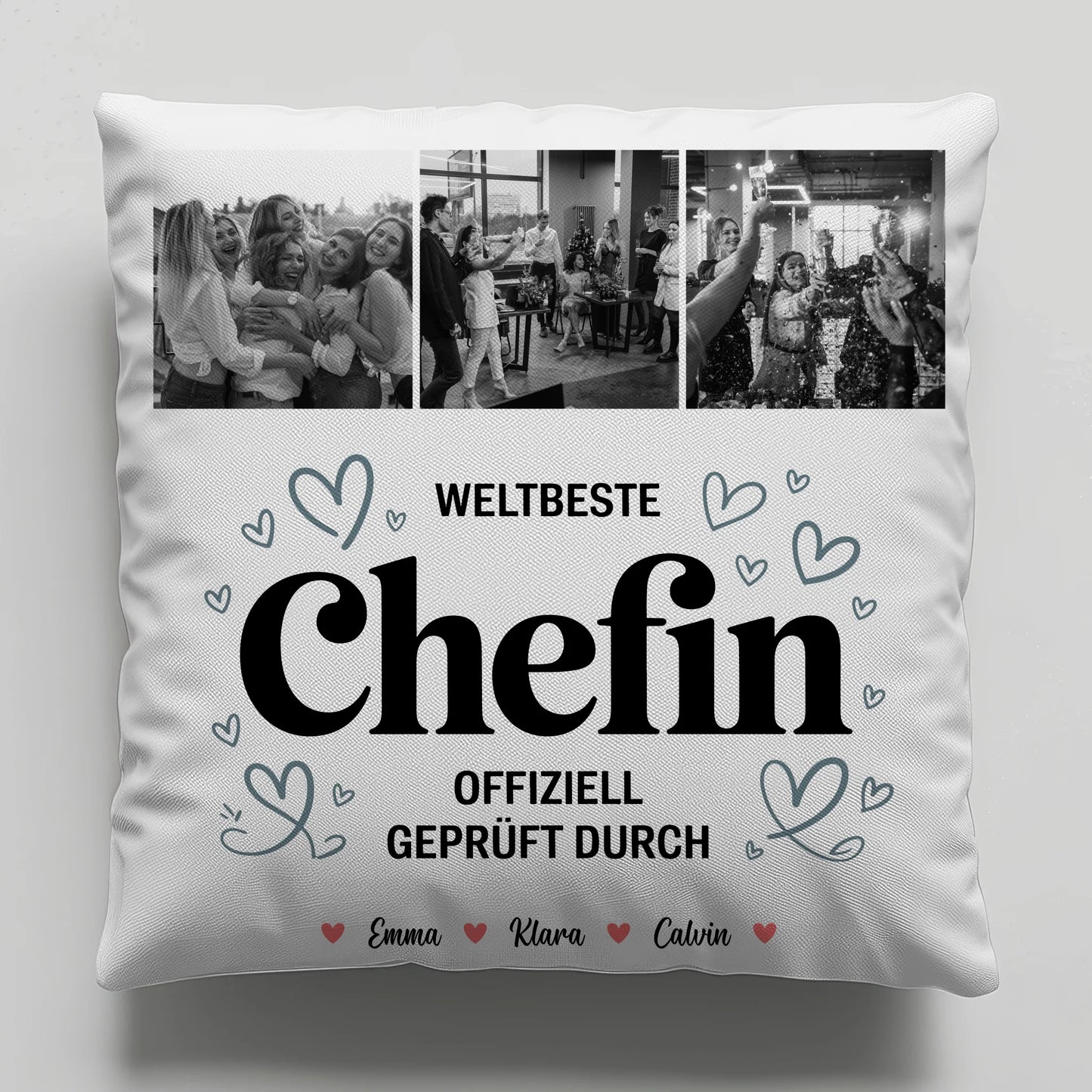 Personalisierte Kissen Mit Namen Chefin Fotocollage Weltbeste Chefin Offiziell Geprüft Durch 1