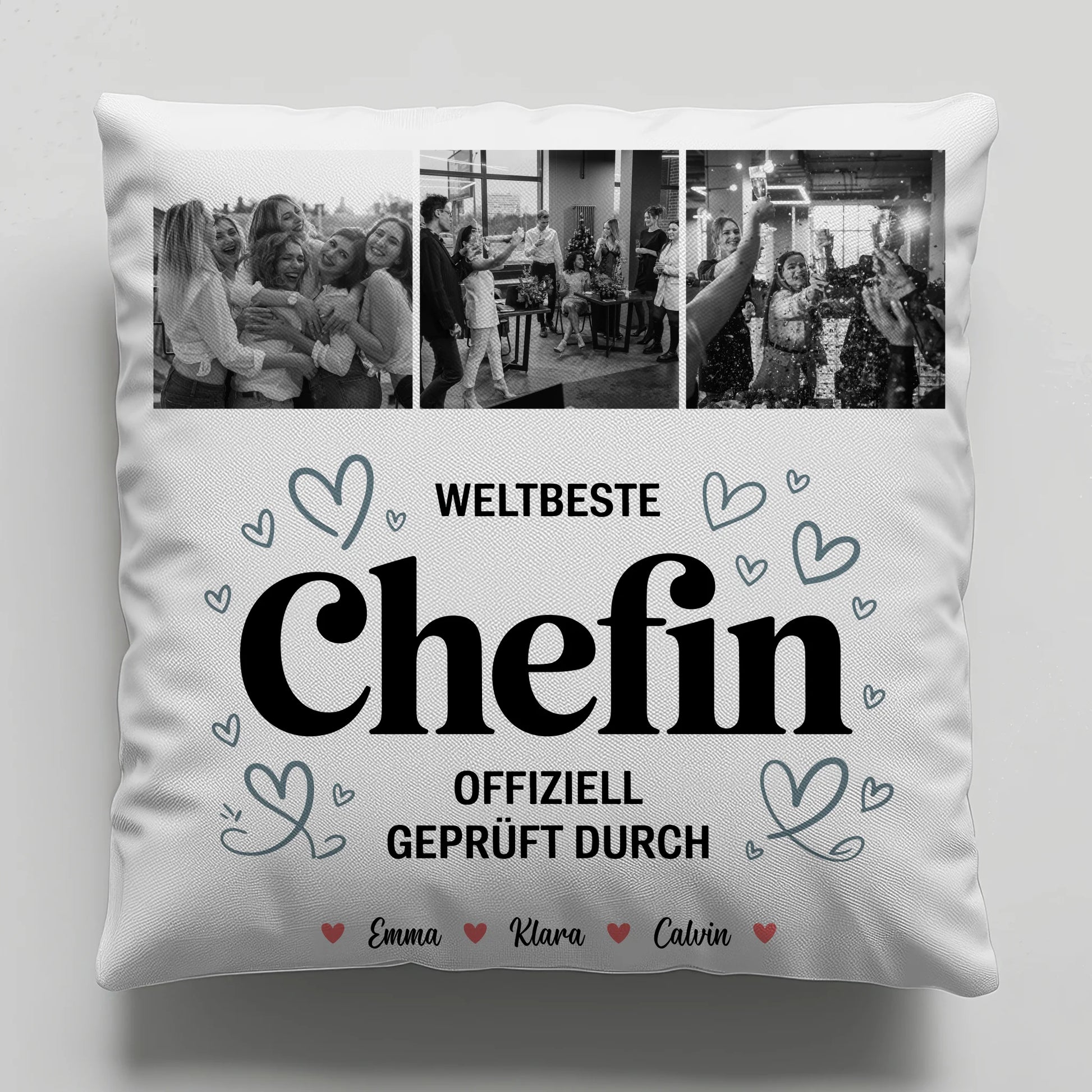 Personalisierte Kissen Mit Namen Chefin Fotocollage Weltbeste Chefin Offiziell Geprüft Durch 1