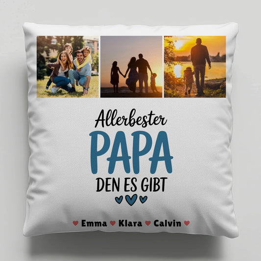 Kissen Mit Spruch Für Papa Geschenk Fotocollage Papa Allerbester Papa Den Es Gibt 1