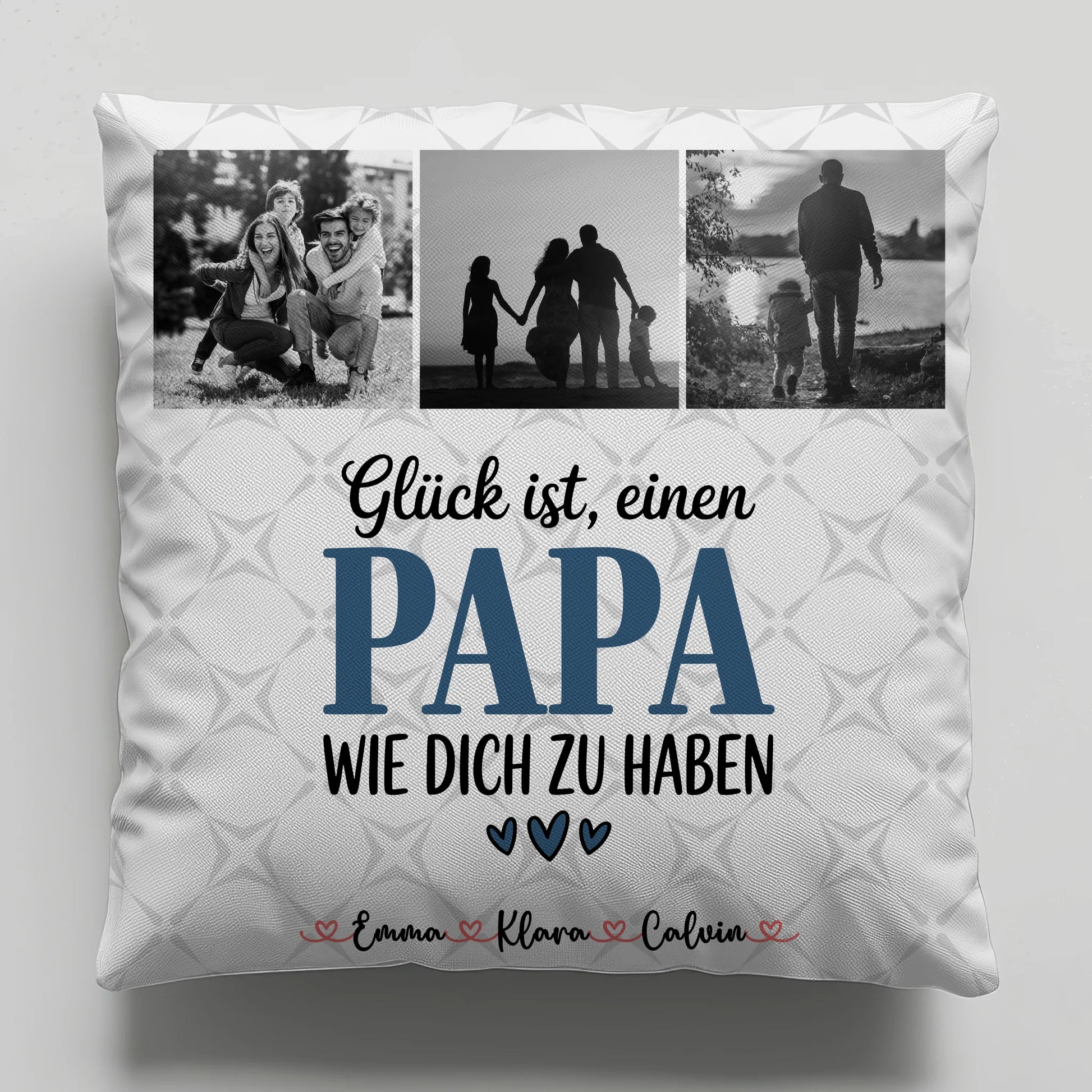 Personalisierte Kissen Mit Spruch Für Papa Fotocollage Papa Glück ist einen Papa wie dich zu haben 1