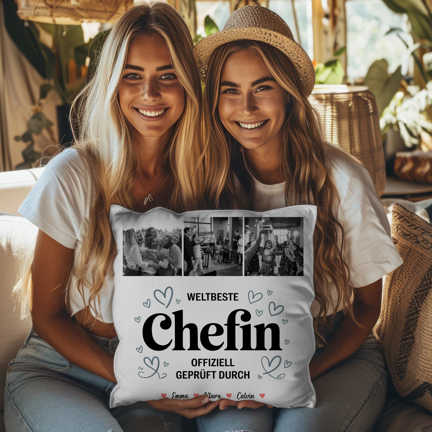 Personalisierte Kissen Mit Namen Chefin Fotocollage Weltbeste Chefin Offiziell Geprüft Durch 3