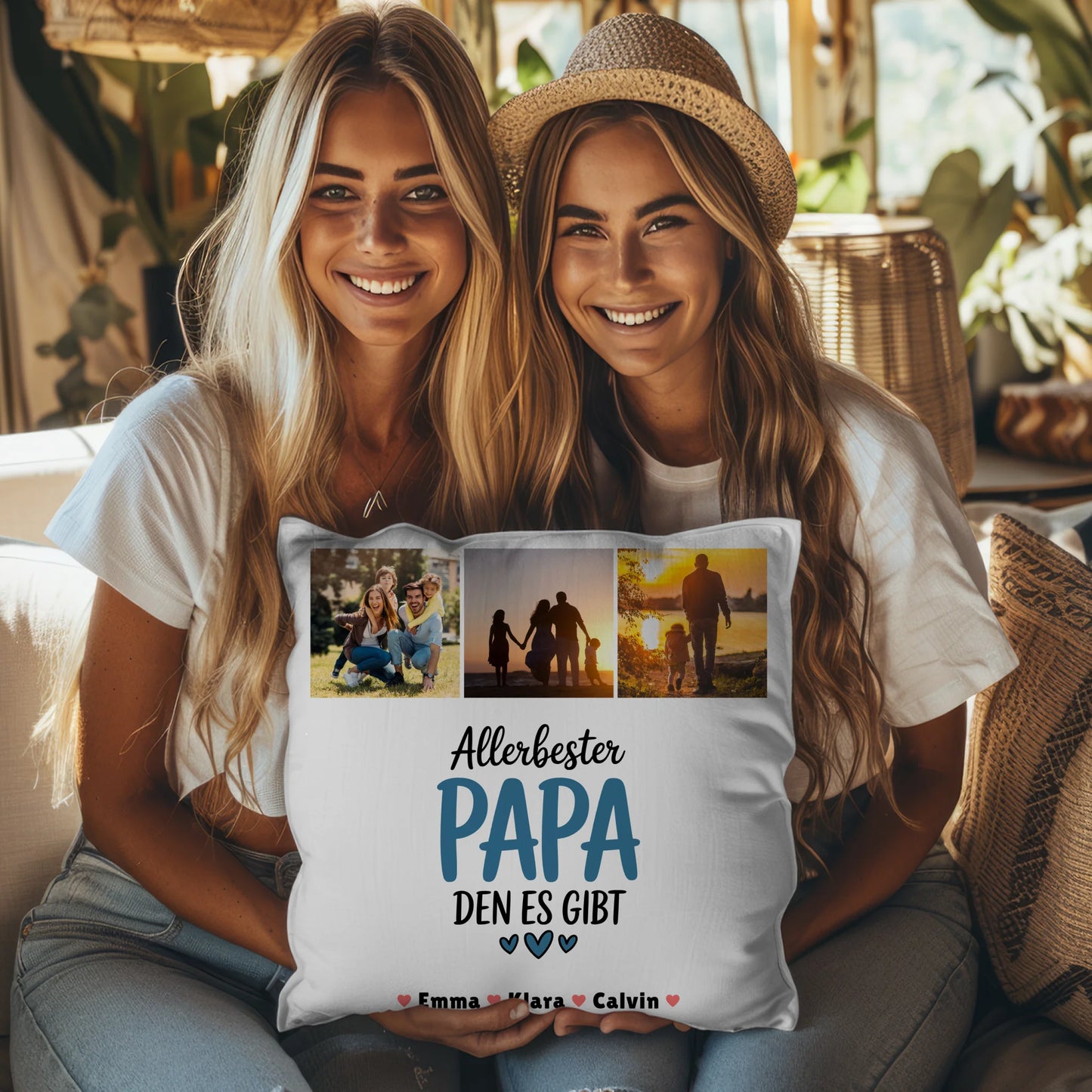Kissen Mit Spruch Für Papa Geschenk Fotocollage Papa Allerbester Papa Den Es Gibt 3
