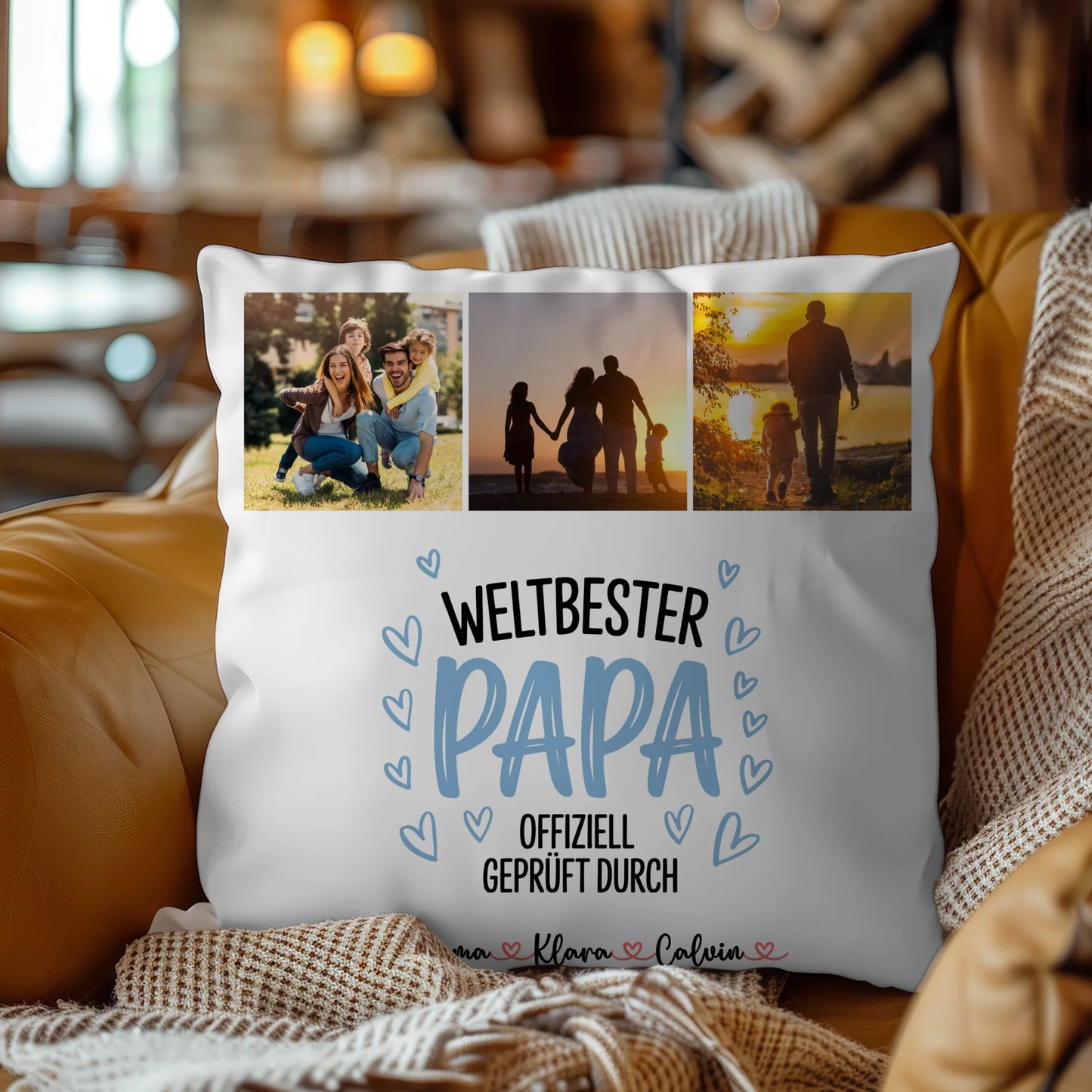 Kissen Papa Ist Der Beste Fotocollage für Papa Weltbester Papa Offiziell Geprüft Durch 4