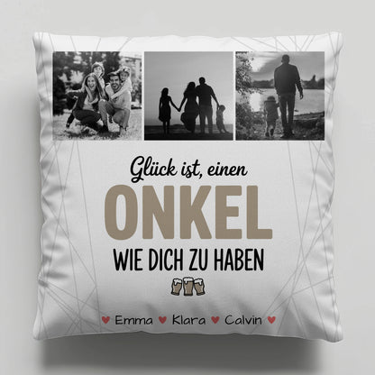 Personalisierte Onkel Kissen mit Fotocollage Glück Ist Einen Onkel Wie Dich Haben Geschenkidee 1