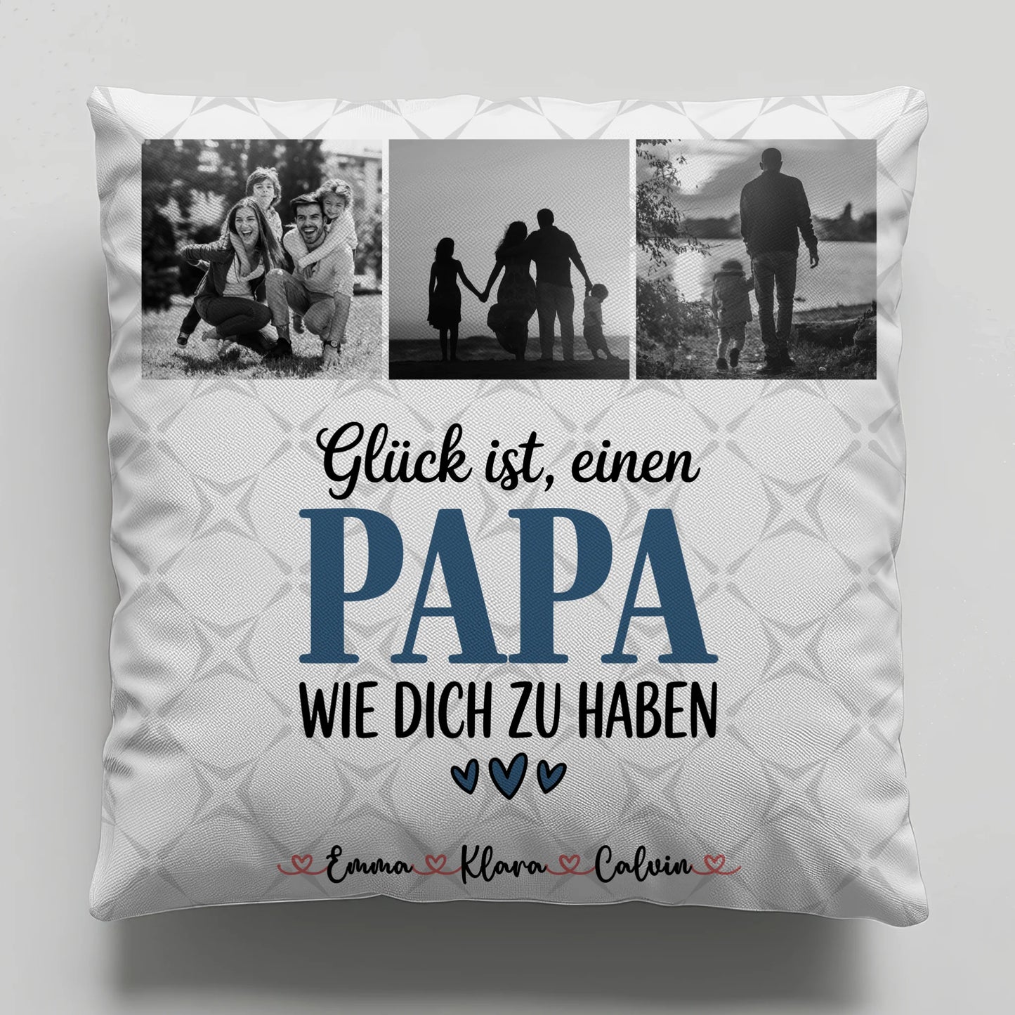 Personalisierte Kissen Mit Spruch Für Papa Fotocollage Papa Glück ist einen Papa wie dich zu haben 6