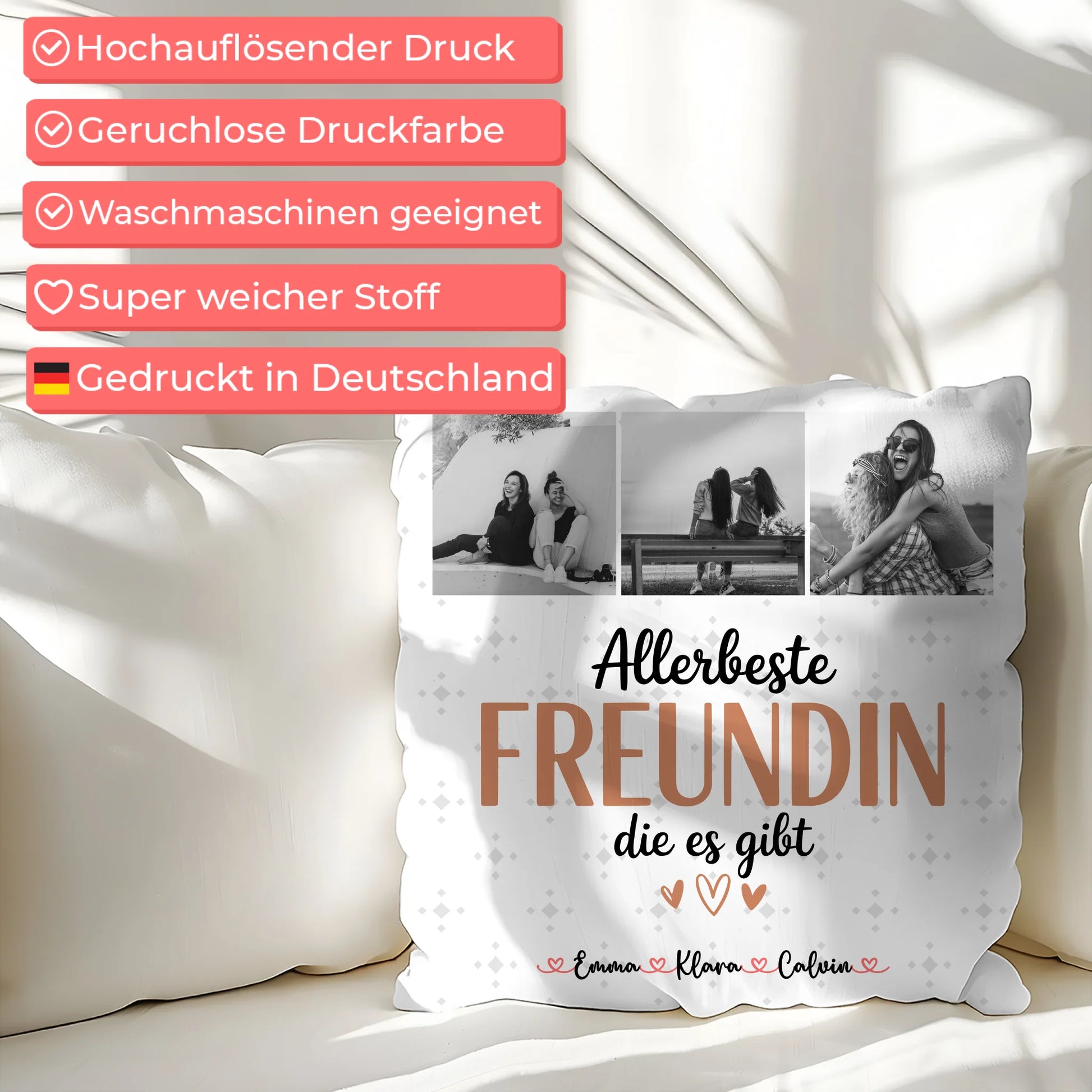 Beste Freundin Kissen Fotocollage Beste Freundin Allerbeste Freundin Die Es Gibt Geschenk 7