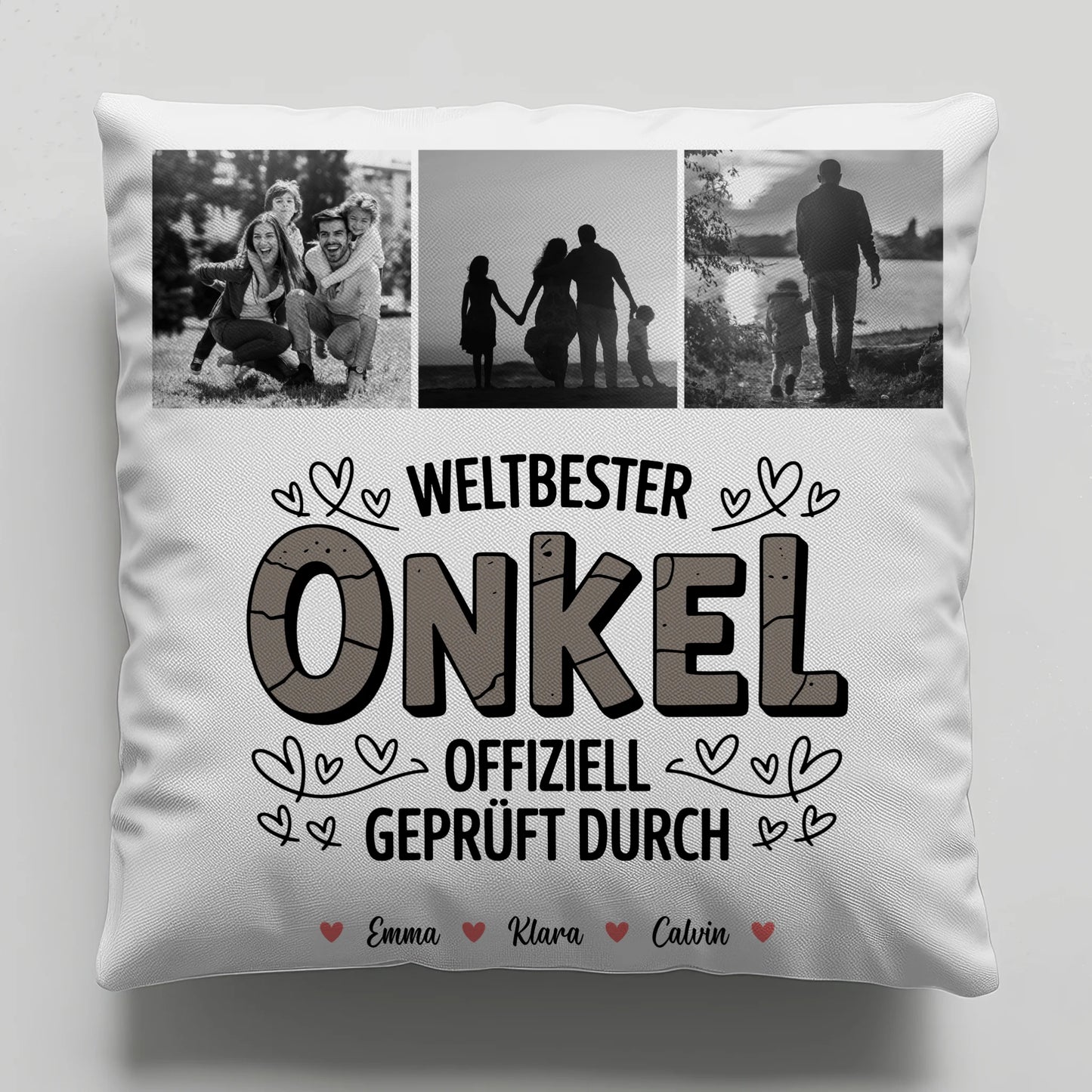 Onkel Kissen Onkel Fotocollage Weltbester Onkel Offiziell Geprüft Durch 6